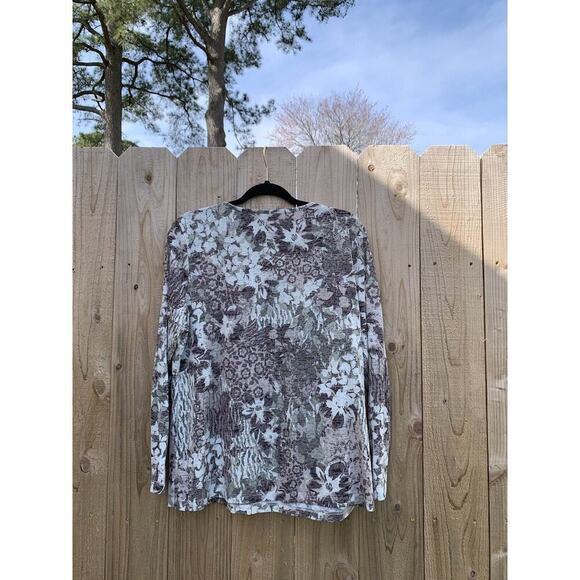 ERIKA Size large green fairy floral sequin embellished spring light silver‎ - Picture 5 of 6